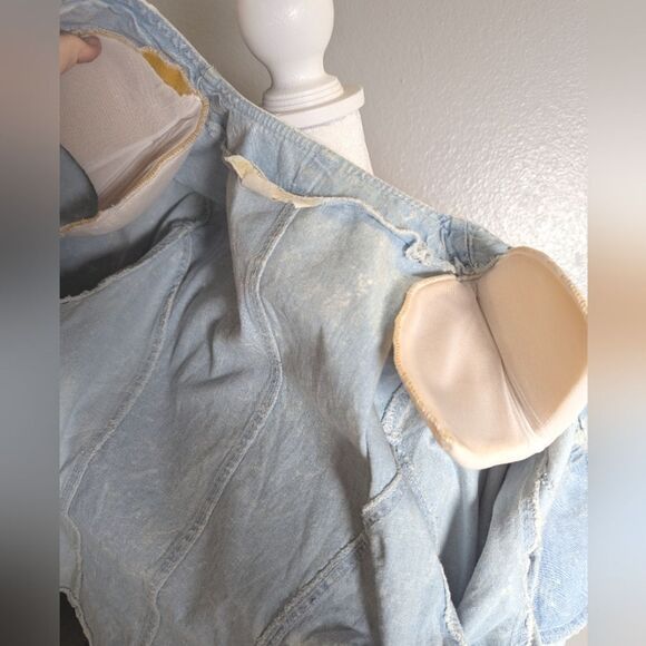 Vintage 90s Monique Fashions Blue Studded Stonewash Denim Jacket & Skirt Set L - Picture 13 of 14